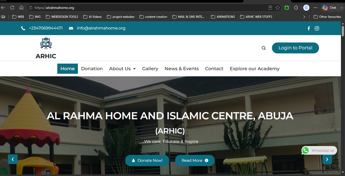 Development of Orphanage home Website
